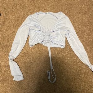 blue shein long sleeve